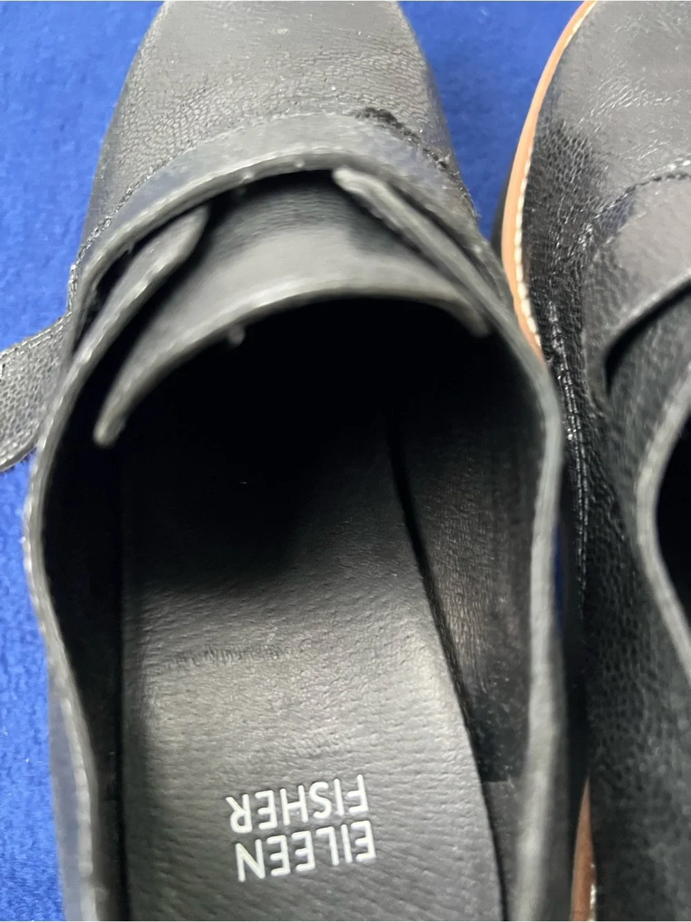 Eileen Fisher Zola Black Platform Oxfords